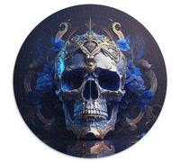 Hermoso Rompecabezas de Calavera de 1000 Piezas para Adultos,Rompecabezas Redondo de 1000 Piezas,Juego Familiar Creativo y decoración del hogar, Adolescentes,67,5x67,5cm