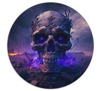 Hermoso Rompecabezas de Calavera de 1000 Piezas, Rompecabezas Redondo de 1000 Piezas, Actividades Divertidas en casa, Regalo de cumpleaños, Regalos de Viaje, 67,5 x 67,5 cm