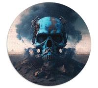 Hermoso Rompecabezas de Calavera de 1000 Piezas. Rompecabezas Redondo de 1000 Piezas divertirse en Familia en Navidad, Acción de Gracias, cumpleaños y Pascua. 67,5 x 67,5 cm.