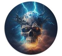 Hermoso Rompecabezas de Calavera para Adultos, 1000 Piezas, de cartón, Ideal para la Familia, para Decorar el hogar o como Regalo navideño, 67,5 x 67,5 cm.