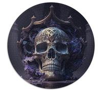Hermoso Rompecabezas de Calavera para Adultos, 1000 Piezas, Rompecabezas Redondo de 1000 Piezas, Juego Interactivo Familiar, Apto para Mayores de 14 años, 67,5 x 67,5 cm