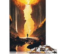 Hermoso Rompecabezas de Cascada, Divertido Rompecabezas Rectangular de Papel para niños y Adultos a Partir de 12 años, Regalo de cumpleaños, 1000 Piezas (75 x 50 cm)