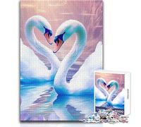 Hermoso Rompecabezas de Cisne de 1000 Piezas para Adolescentes, Juego de Aprendizaje de Pensamiento estratégico, Regalo Ideal y significativo para Cualquier Evento, tamaño 38x52cm