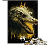 Hermoso Rompecabezas de cocodrilo de 1000 Piezas para Adultos y Adolescentes Un Juego Relajante, Toda la Familia (50x75cm)