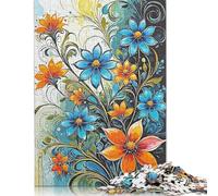 Hermoso Rompecabezas de Flores para Adultos y Adolescentes, 1000 Piezas, Rompecabezas de Madera, Regalo para Adultos, 1000 Piezas (75 x 50 cm)