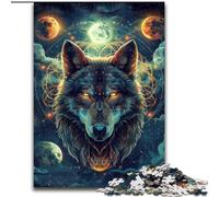 Hermoso Rompecabezas de Lobo de 1000 Piezas para Adolescentes, Juegos educativos, decoración del hogar y Regalo para Toda la Familia (50x75cm)
