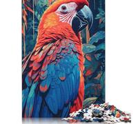 Hermoso Rompecabezas de Loro Guacamayo, difícil desafío, 100% cartón Reciclado, Ideal para Mujeres y Hombres, Regalo para el Día de la Madre, 1000 Piezas (26 x 38 cm)