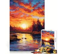 Hermoso Rompecabezas de Paisaje Natural de 1000 Piezas para adolescentesPiensa Que tu Tiempo de Entrenamiento está Bien empleadoBordes definidosRegalo Festivo (50x75cm)