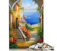 Hermoso Rompecabezas de Patio de 1000 Piezas, Rompecabezas de Madera para Adultos y Adolescentes, Rompecabezas para Adultos y Adolescentes, 1000 Piezas (75 x 50 cm)