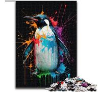 Hermoso Rompecabezas de pingüino de 1000 Piezas para Adultos y Adolescentes, Juegos educativos, decoración del hogar, Ideal para Decorar el Escritorio (50x75cm)