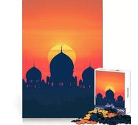 Hermoso Rompecabezas de una Mezquita al Atardecer, 1000 Piezas, Ideal para Adolescentes, para Entrenar la concentración, divertirse en el Tiempo Libre, unir Piezas y Regalar (38x26cm)