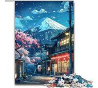 Hermoso Rompecabezas del Monte Fuji de 1000 Piezas para Adultos y Adolescentes Interesante Rompecabezas para Reducir el estrés con Papá Noel para niños de 14 años (50x75cm)
