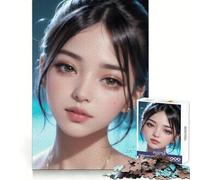 Hermoso Rompecabezas My Anime Girl de 1000 Piezas para Adultos Regalos para Adultos Diversión Intelectual Tiempo Libre Corte Fino Sorpresa navideña (38x26cm)