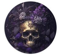 Hermoso Rompecabezas Redondo de Calavera de 1000 Piezas. Rompecabezas de 1000 Piezas divertirse en Familia en Navidad, Acción de Gracias, cumpleaños y Pascua. 67,5 x 67,5 cm.
