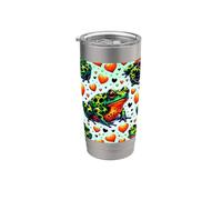 Hermoso Sapo Patrón Oriental Sapo De Barriga De Fuego Vaso térmico de acero inoxidable de doble pared