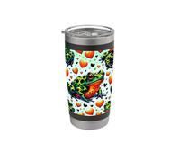 Hermoso Sapo Patrón Oriental Sapo De Barriga De Fuego Vaso térmico de acero inoxidable de doble pared