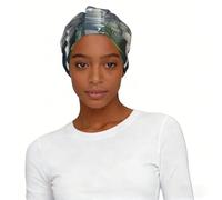 Hermoso sombrero elástico universal con estampado de cisnes en el lago, accesorio para el cabello de vacaciones