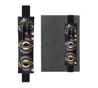 Hermoso soporte ajustable de cuero Saturn para bolígrafos, cuadernos, calendarios, tableta, banda elástica, marcapáginas y soporte para lápices