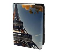 Hermoso soporte para pasaporte con impresión de la Torre Eiffel de París, artículos esenciales de viaje, cartera antirrobo para tarjetas y pasaportes, tamaño para adaptarse a todos los pasaportes