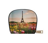 Hermoso tarjetero unisex con diseño de la Torre Eiffel de París para hombres y mujeres, tarjetero de piel, delgado, White, Talla única