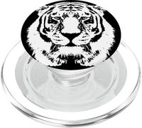 Hermoso Tigre Blanco Salvaje Gato Grande ilustración de Arte Animal PopSockets PopGrip para MagSafe