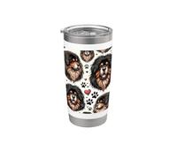 Hermosos perros mastín tibetano patrón lindo mastines Vaso térmico de acero inoxidable de doble pared
