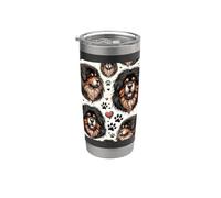 Hermosos perros mastín tibetano patrón lindo mastines Vaso térmico de acero inoxidable de doble pared