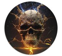 Hermosos Rompecabezas de Calaveras para Adultos, Rompecabezas Redondos de 1000 Piezas para Principiantes, Ideal para cumpleaños y Regalos navideños, 67,5 x 67,5 cm