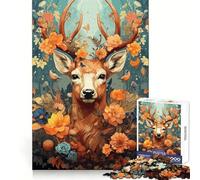 Hermosos Rompecabezas psicodélicos de Ciervos para Adultos, 1000 Piezas, para Practicar el razonamiento, recreación Tranquila, Encaje Perfecto, Regalo de Temporada (38x52cm)