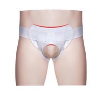 Hernia Inguinal Ajustable, Braguero Hernia Inguinal Hombre y Mujer con 2 Almohadillas de Compresión, Apoyo Unilateral/Bilateral(Large)