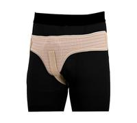 Hernia Inguinal Hombre, Cinturón Hernia Inguinal de Mujer, Disponibles para Ambos Lados, Almohadillas Compresión Extraíbles(M)