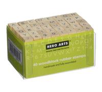 Hero Arts LP405 Woodblock Stamps Essential Uppercase Letters & Numbers