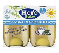 Hero Baby Cocina Mediterránea Tarrito de Crema Suave de Calabacin con Jamón y Queso para bebés a partir de 6 meses Pack de 2 x 190 g