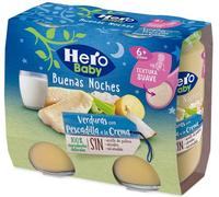 Hero Baby Tarritos Buenas Noches Verduras con Pescadilla a la Crema +6m 2x190 gr