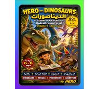 HERO - Dinosaurs Coloring Book for Kids -: 50+ Fun Prehistoric Coloring Pages for Ages 6-8 | T-Rex, Triceratops & More | Bilingual Arabic English | Volume 4 (HERO Coloring Book Series)