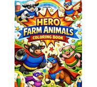 Hero Farm Animals Coloring Book: Fun and Easy Barnyard Animal heroes for Kids Ages 3-8 (Hero Animals Universe)