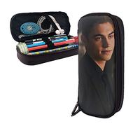 Hero Fiennes-Tiffin - Estuche de piel con compartimentos, bolsa de almacenamiento grande, bolsa de papelería para oficina y universidad, color, 5.0cm*10.5cm*20.5cm, Estuche para lápices