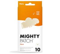 Hero Mighty Patch Nose: Parche antiacné con hidrocoloides que absorbe las impurezas de los poros y las espinillas en la nariz a partir de las 6 horas, caja de 10 parches.