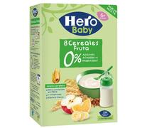 HERO BABY 0% AZUCAR PAP 8 CEREALES FRUTA 340 GR