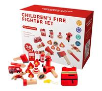 Hero Play Set, Fire Suit Kit, Interactive Role Play with Rescue Tool Props, Soft Wearable Costume Material Build, Adventure Style Dress Design Toy, School Use for Kids Fun Activities