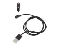 hero-s Base de carga portátil USB de 2 pines de 2,84 mm, cable de carga para reloj inteligente, 80 cm, color negro para mujeres, diademas y bandas H
