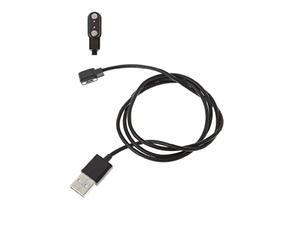 hero-s Base de carga portátil USB de 2 pines de 2,84 mm, cable de carga para reloj inteligente, 80 cm, color negro para mujeres, diademas y bandas H