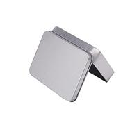 Hero-S Caja de almacenamiento plateada pequeña para organizador de cajas de monedas Caramelo cajas rectangulares vacías con bisagras de metal