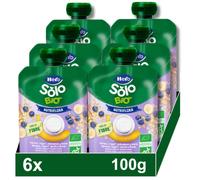 Hero Solo Bio Bolsita de Platáno, Arándanos y Yogur +6m 6x100 gr
