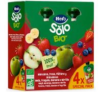 Hero Solo Bio Bolsitas de Manzana, Fresa, Plátano y Arándanos +4m 4x100 gr