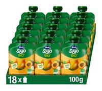 Hero Solo Bio Bolsitas Manzana Melocotón y Mango Desde 6 Meses, 18 x 100 g