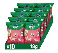 Hero Solo Bio Minipuff Snacks de Fresa Bebé Desde 8 Meses, 10 x 18 g | Snacks con fruta liofilizada, 100% ecológico, No frito ni con aditivos, Sin sal ni azúcares añadidos