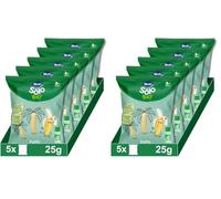 Hero Solo Bio, Snack Infantil Ecológico, Puffs de Maíz Avena y Plátano, Sin Aditivos Ni Sal Añadida, Apto Desde 8 Meses, 25g x 5uds (Paquete de 2)