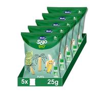 Hero Solo Bio Snacks Puffs Maíz Avena y Plátano Desde 8 Meses, 5 x 25 g
