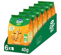 Hero Solo Bio Snacks Zanahoria y Maíz, Desde 10 Meses, 6 x 40 g